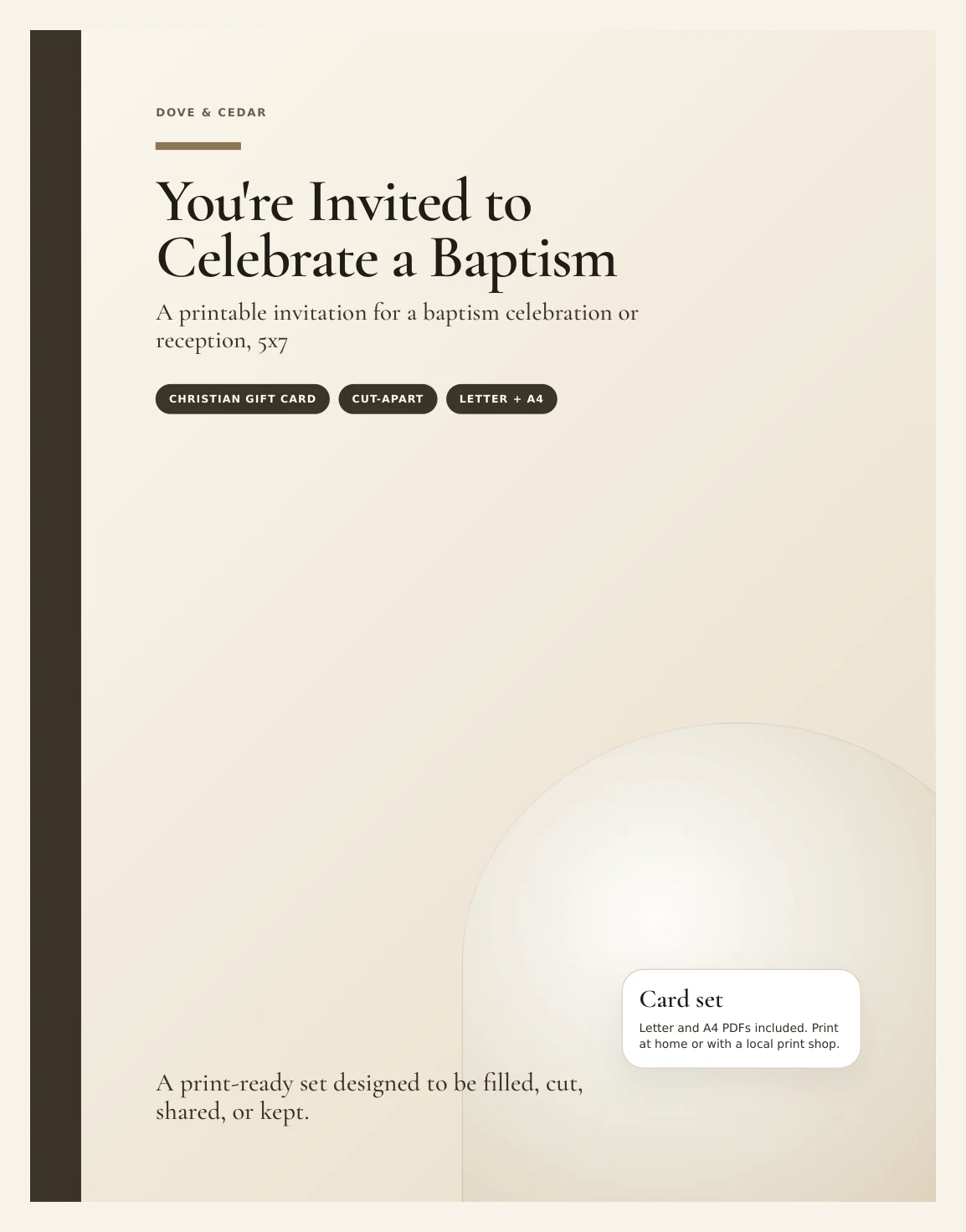You're Invited to Celebrate a Baptism — Preview page 1