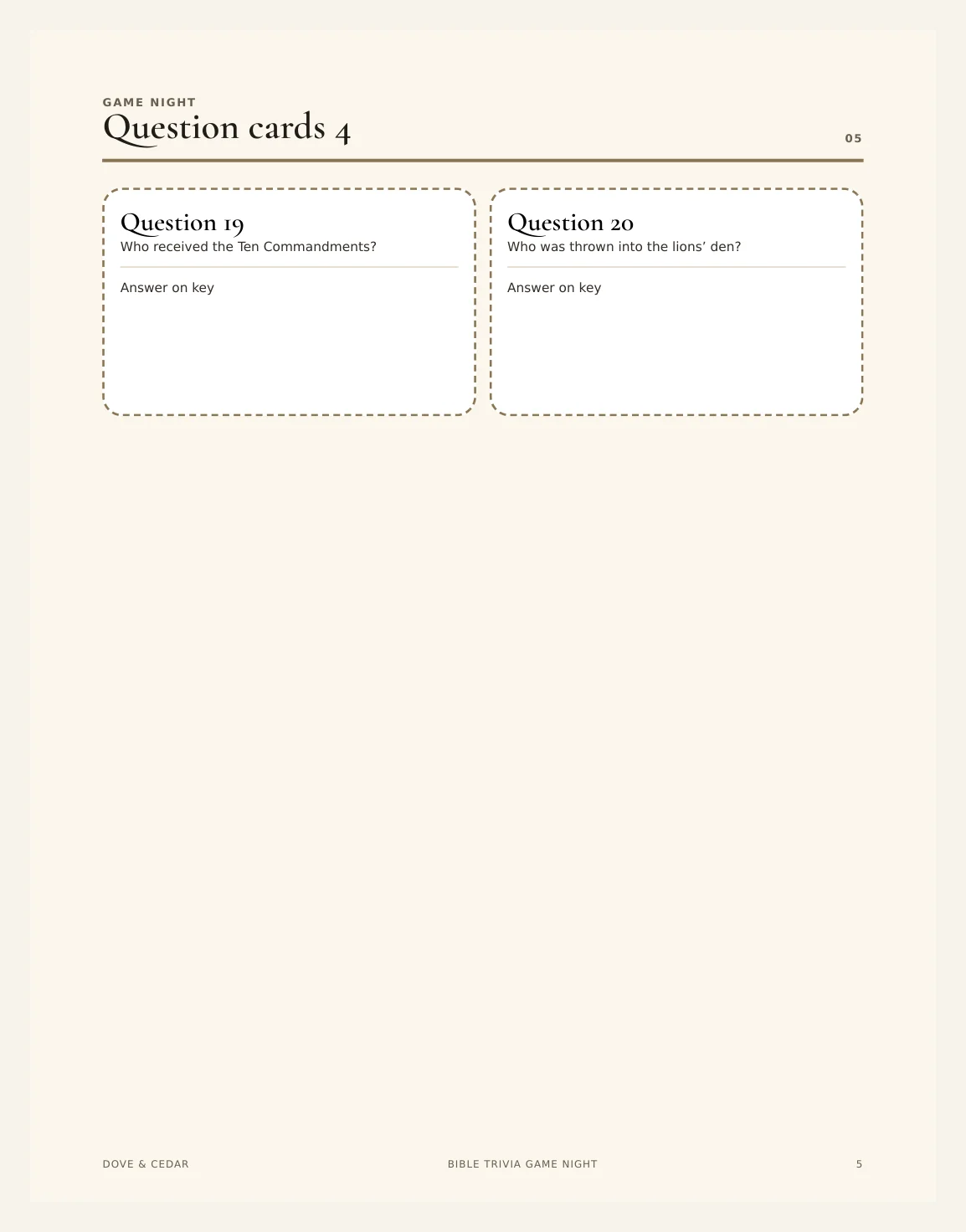 Bible Trivia Game Night — Family Edition — Preview page 2