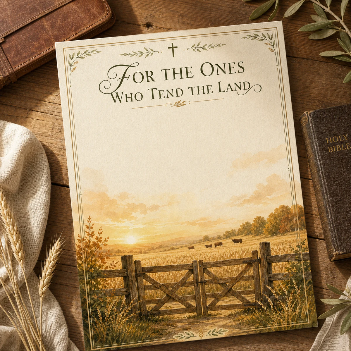 For the Ones Who Tend the Land