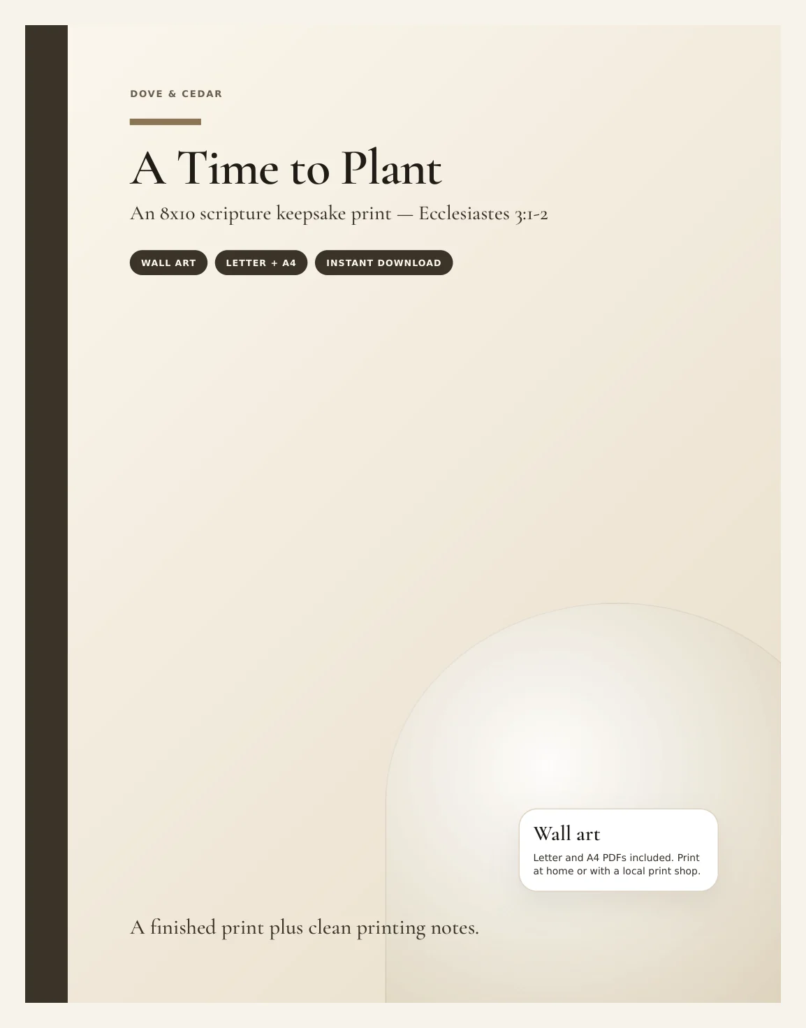 A Time to Plant — Preview page 1