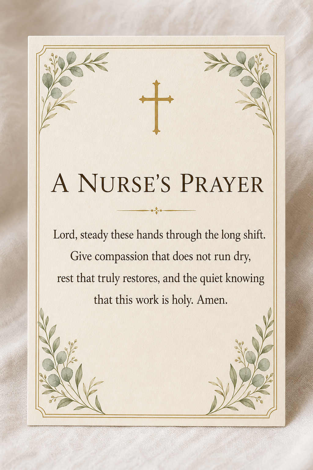 A Nurse's Prayer